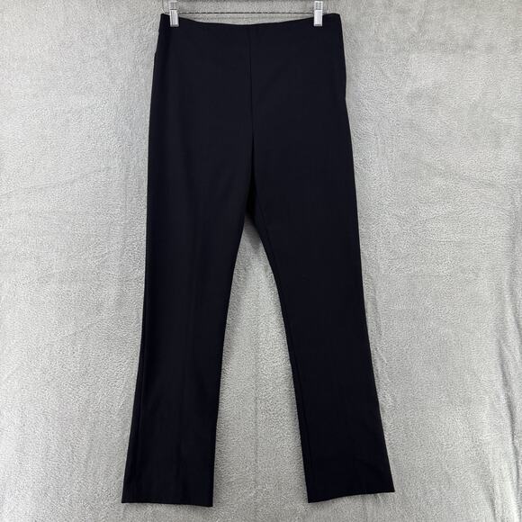 MM LAFLEUR Pants Womens 8 Black Ponte Pull On High Rise Straight Leg Preppy - Picture 1 of 15